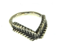 Load image into Gallery viewer, Universal Piercing Ring 925 Silber V Lorbeer Kranz

