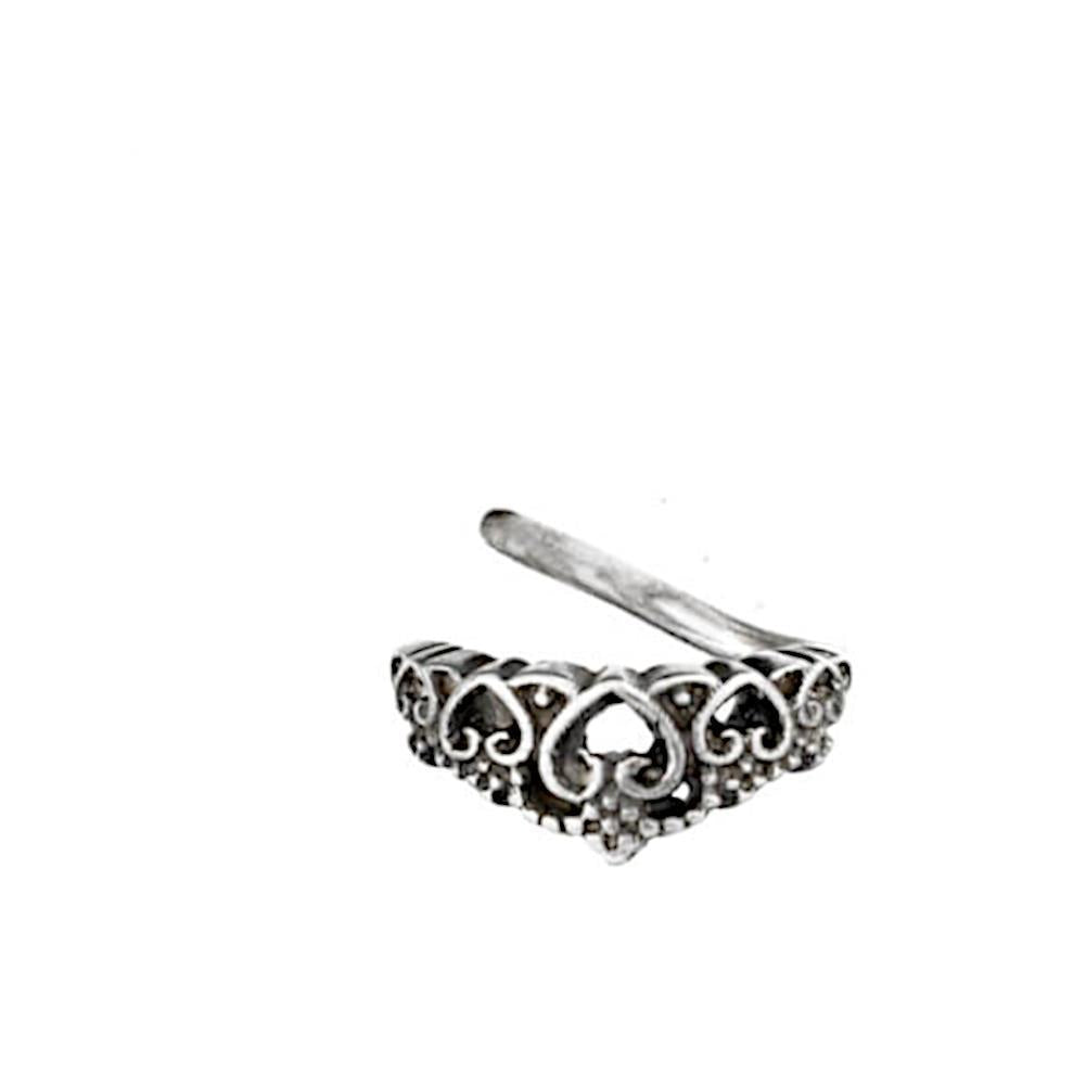 Universal Piercing Ring 925 Silber Herz Diadem