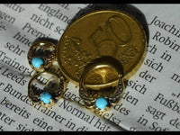 Load image into Gallery viewer, Universal Piercing Ring Brass Türkis Stein Knoten celtic
