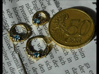 Load image into Gallery viewer, Universal Piercing Ring Brass Aqua Kristall Knoten celtic
