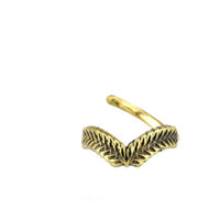 Load image into Gallery viewer, Universal Piercing Ring Brass Lorbeer Kranz V gold
