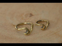 Load image into Gallery viewer, Universal Piercing Ring Brass gold Welle Wave
