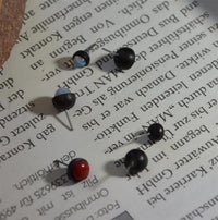 Load image into Gallery viewer, Gewindelose Piercing Enden 0.45mm Holz Stein Halbkugel
