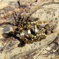 Load image into Gallery viewer, Ear cuff Dread Lock Bead Messing gold Kugeln
