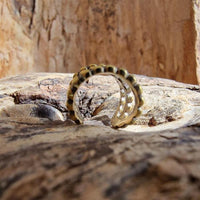 Load image into Gallery viewer, Ear cuff Dread Lock Bead Messing gold Kugeln
