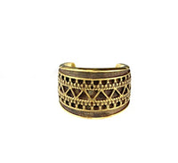Load image into Gallery viewer, Ear cuff Dread Lock Bead Messing gold Ethno
