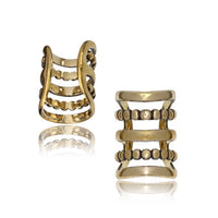 Load image into Gallery viewer, Ear cuff Dread Lock Bead Messing gold 5 Ringe

