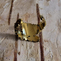 Load image into Gallery viewer, Ear cuff Dread Lock Bead Messing gold Blümchen
