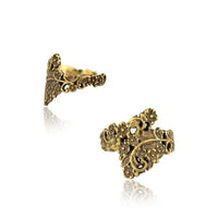 Load image into Gallery viewer, Ear cuff Dread Lock Bead Messing gold Blümchen
