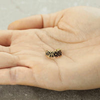 Load image into Gallery viewer, Ear cuff Dread Lock Bead Messing gold Blumen
