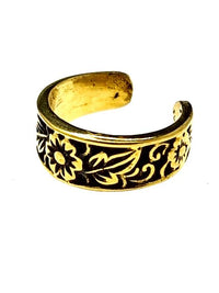 Load image into Gallery viewer, Ear cuff Dread Lock Bead Messing gold Blüten
