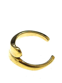 Cargar imagen en el visor de la galería, Ear cuff Dread Lock Bead Messing gold schmale Tropfen
