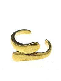 Cargar imagen en el visor de la galería, Ear cuff Dread Lock Bead Messing gold schmale Tropfen
