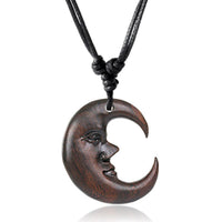 Cargar imagen en el visor de la galería, Nara Holz-Ketten: Natürlicher Holzschmuck mit Frei Verstellbarer Baumwollkette
