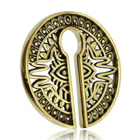 Load image into Gallery viewer, Piercing 31g Ohrgewicht Brass gold 8mm Kreis Auge - chic - net.de
