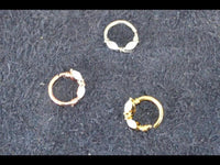 Cargar imagen en el visor de la galería, Piercing Edelstahl Ring für Nase Ohr Kristall Augen - chic - net.de
