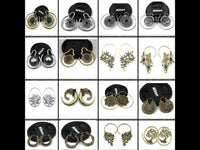 Load image into Gallery viewer, Piercing Messing Hook Ohrhänger 1.5mm Schmetterling Blumen - chic - net.de

