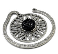 Load image into Gallery viewer, Piercing Ohrgewicht Brass Glitzer Zacken Stein 4,7mm - chic - net.de
