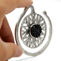Load image into Gallery viewer, Piercing Ohrgewicht Brass Glitzer Zacken Stein 4,7mm - chic - net.de
