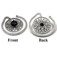 Load image into Gallery viewer, Piercing Ohrgewicht Brass Glitzer Zacken Stein 4,7mm - chic - net.de
