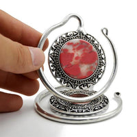 Load image into Gallery viewer, Piercing Ohrgewicht Brass Stern Stein rot 4,7mm Spirale - chic - net.de
