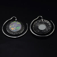 Load image into Gallery viewer, Piercing Ohrgewicht Edelstahl Stern Stein 3mm Spirale - chic - net.de
