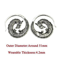 Load image into Gallery viewer, Piercing Ohrgewicht White Brass Drache Spirale Dehnschnecke - chic - net.de
