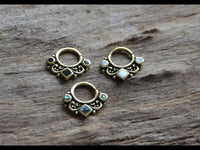 Load image into Gallery viewer, Piercing Ring Brass Kreise Raute Septum Ohrring - chic - net.de
