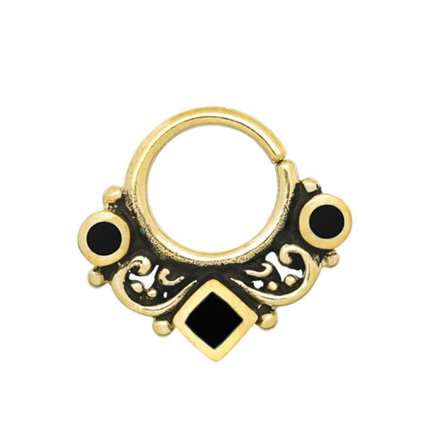 Piercing Ring Brass Kreise Raute Septum Ohrring - chic - net.de