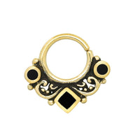 Load image into Gallery viewer, Piercing Ring Brass Kreise Raute Septum Ohrring - chic - net.de
