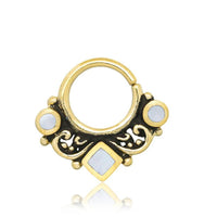 Load image into Gallery viewer, Piercing Ring Brass Kreise Raute Septum Ohrring - chic - net.de
