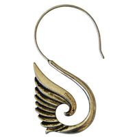 Load image into Gallery viewer, Piercing White Brass Hook Ohrhänger 1.4mm Schwan silber - chic - net.de
