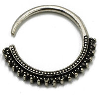 Load image into Gallery viewer, Piercing White Brass Hoop silber 3mm Creole Punkte Hook - chic - net.de
