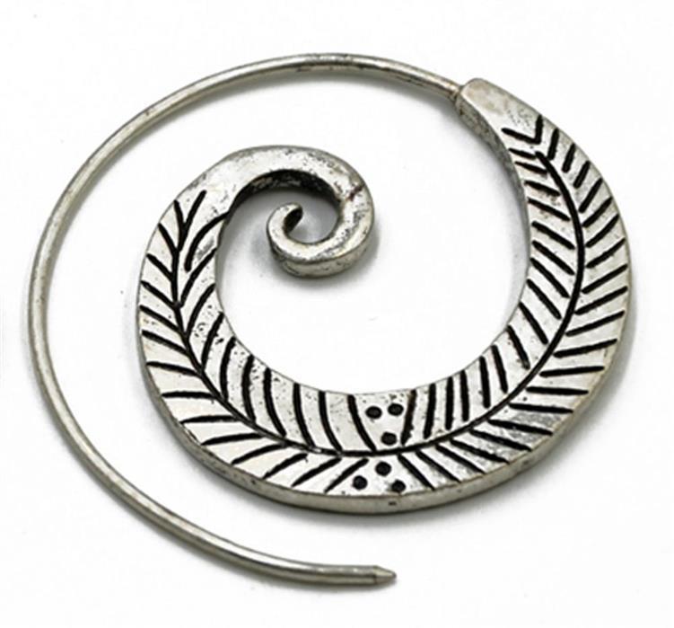 Piercing White Brass Spirale silber 1,43mm Farn Hook