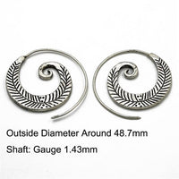 Load image into Gallery viewer, Piercing White Brass Spirale silber 1,43mm Farn Hook - chic - net.de
