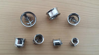 Load image into Gallery viewer, Schraubplug Chirurgenstahl Tunnel Plug Edelstahl silber Rose double flared Blätter
