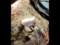 Load image into Gallery viewer, Ring 925 Silber Plektrum gekratzt gebürstet verstellbar - chic - net.de
