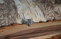 Load image into Gallery viewer, Ring Eule dunkel oxidiert glänzend 925 Sterling Silber - chic - net.de
