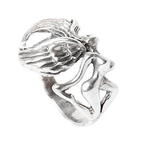 Cargar imagen en el visor de la galería, Ring filigran nackte Frau Engel 925e Sterling Silber - chic - net.de
