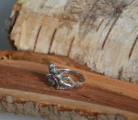 Cargar imagen en el visor de la galería, Ring filigran nackte Frau Engel 925e Sterling Silber - chic - net.de
