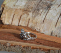 Cargar imagen en el visor de la galería, Ring filigran nackte Frau Engel 925e Sterling Silber - chic - net.de

