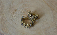 Load image into Gallery viewer, Universal Piercing Ring Messing gold Krone
