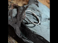 Load image into Gallery viewer, Ring Silber 925 oxidiert Kreis Streifen 1mm gebürstet - chic - net.de
