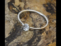 Cargar imagen en el visor de la galería, Ring Sterling Silber 925 Kreis Streifen 1mm gebürstet - chic - net.de
