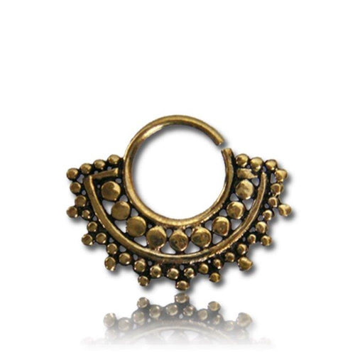 Septum Piercing Nasenringe Kreise Band Messing 1,6 mm goldfarben antik Ohrring - chic - net.de