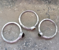 Load image into Gallery viewer, Set drei Silberringe matt grün braun gelb Zirkonia - chic - net.de
