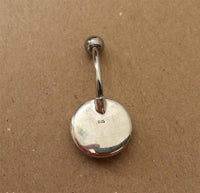 Load image into Gallery viewer, Shivaauge Bananen Piercing rund Glaskristall rot Bauchnabel 925er Silber Shiva Auge - chic - net.de
