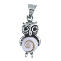Load image into Gallery viewer, Shivaauge Silberanhänger kleine Eule Anhänger 925er Sterling Silber Shiva Auge - chic - net.de
