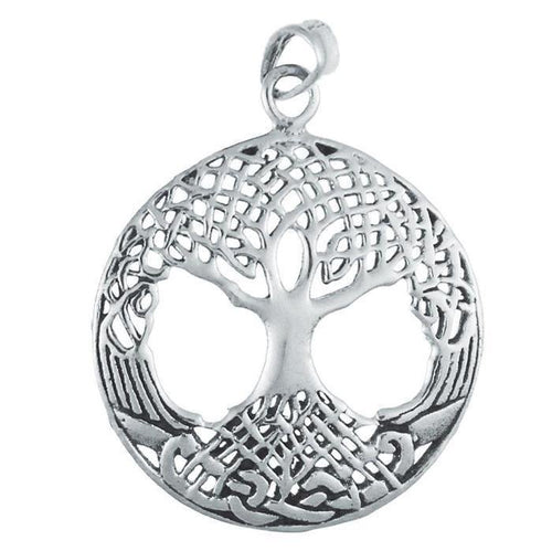 Silberanhänger 17 mm Baum des Lebens Anhänger 925er Sterling Silber glänzend - chic - net.de