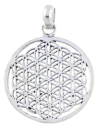 Load image into Gallery viewer, Silberanhänger 36 mm Blume des Lebens Anhänger Sterling 925er Silber glänzend - chic - net.de
